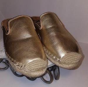 Sam Edelman Kerry Gold Espadrille Mule Sandals 7M